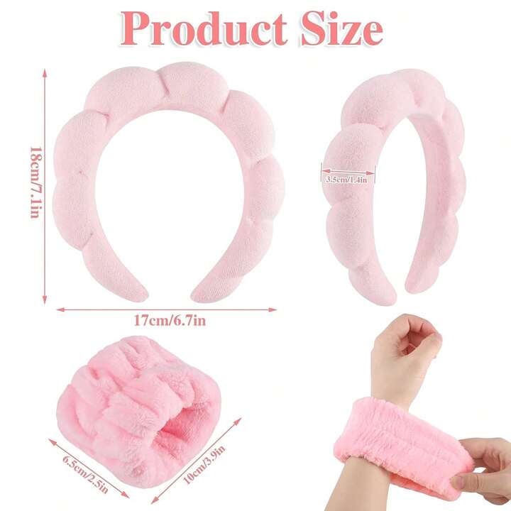 3-Piece Skincare Set (Headband + 2 Wristbands)