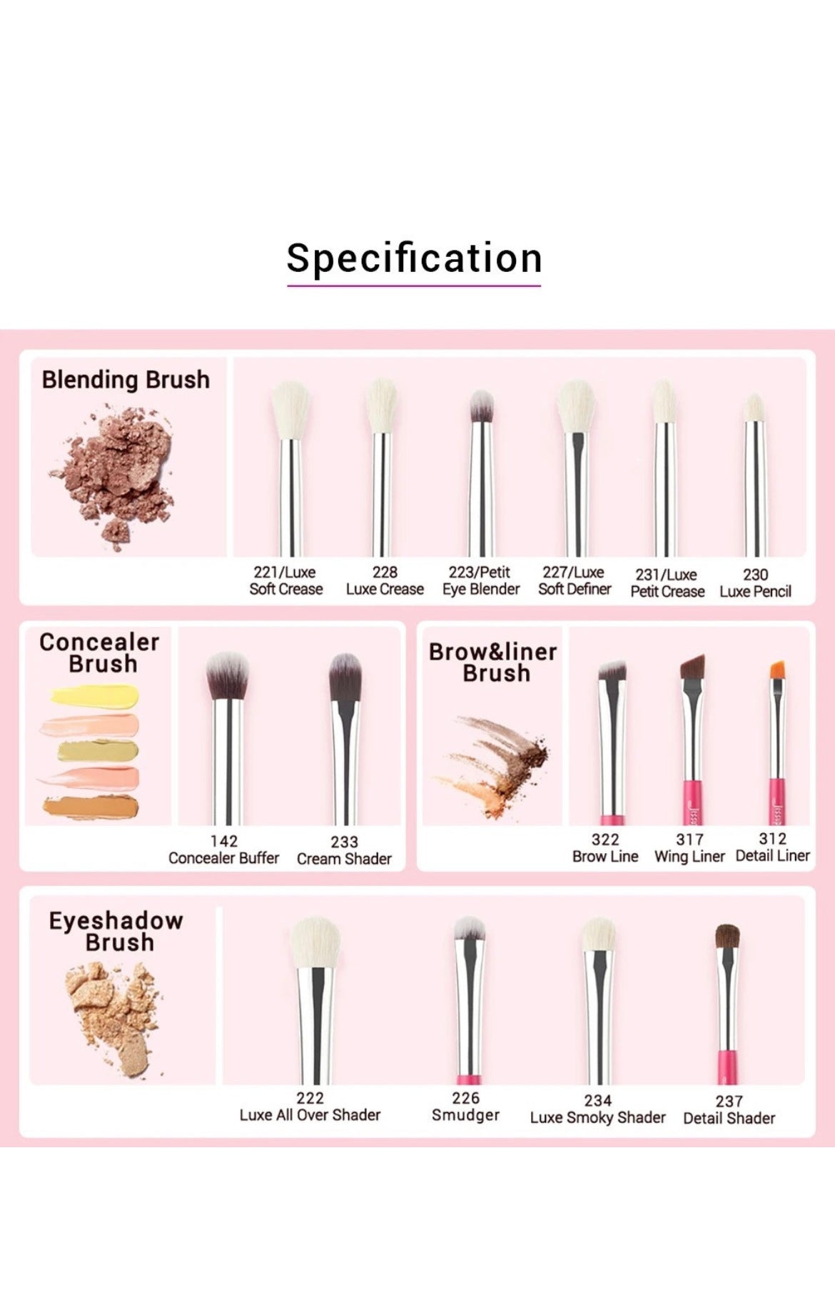 Jessup 15-Piece Eye Brush Set