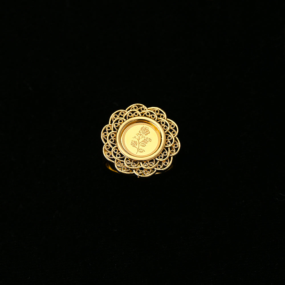 Hot Quality Fashion Tendy 14k 18k Copper Jewelry Gold Plated Exquisite Bridal Cheap Flower Ring