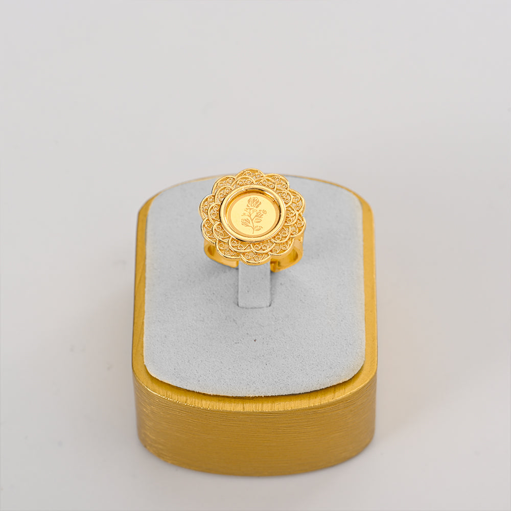 Hot Quality Fashion Tendy 14k 18k Copper Jewelry Gold Plated Exquisite Bridal Cheap Flower Ring