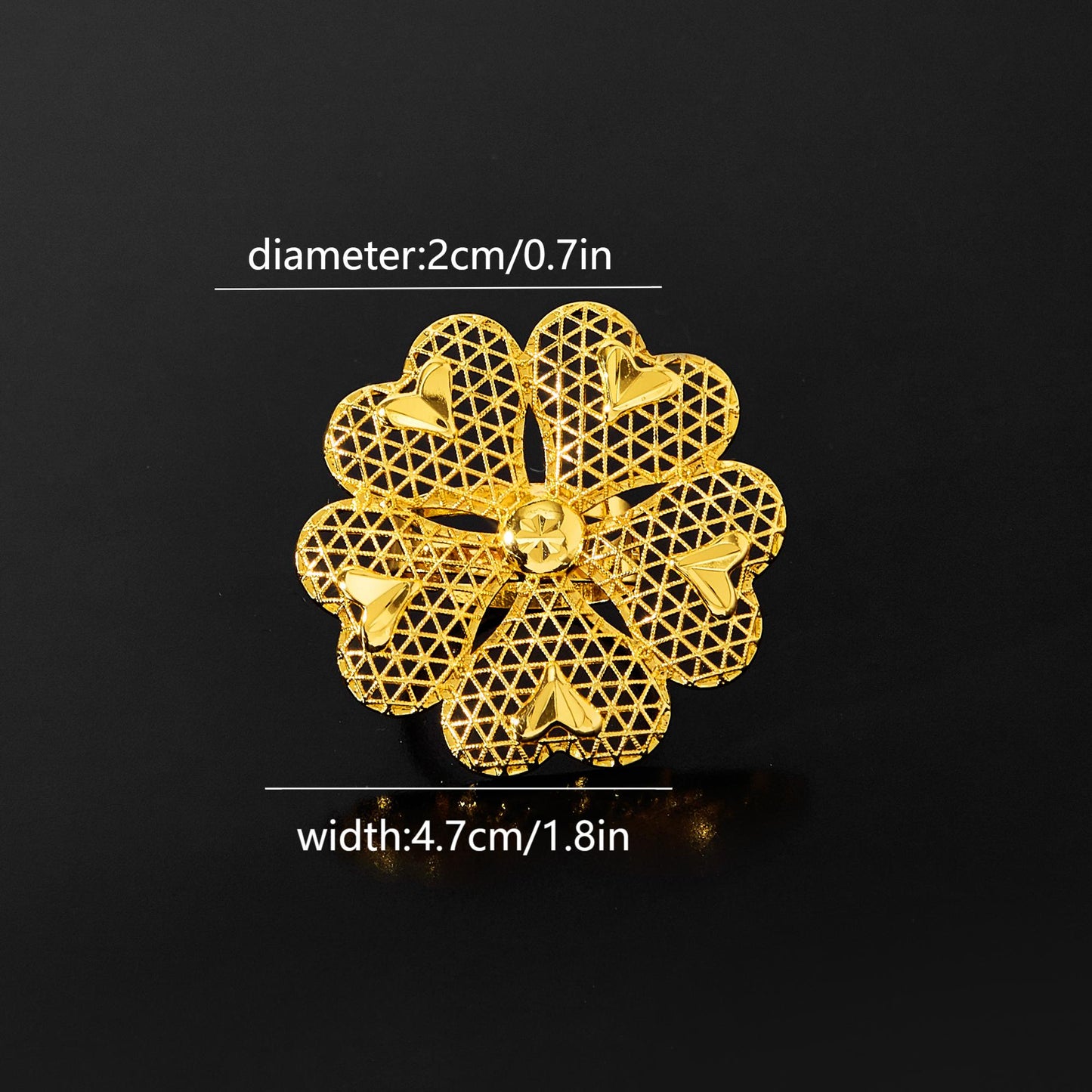 High Quality Copper Jewelry Women Fashion Luxury 18K Gold Plated Colored Wedding Trendy Ring