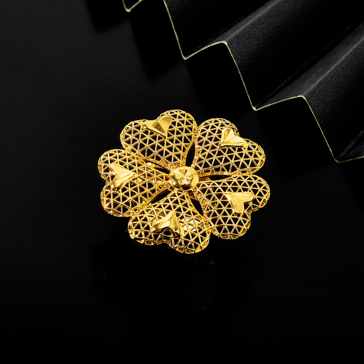 High Quality Copper Jewelry Women Fashion Luxury 18K Gold Plated Colored Wedding Trendy Ring