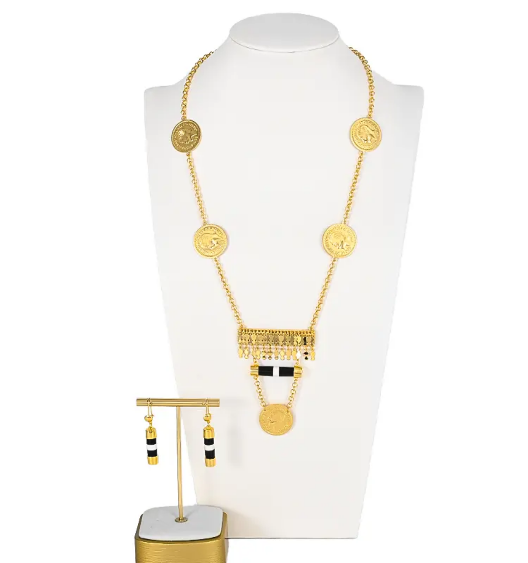 Best seller Arabic Fashion Jewelry set,RaySha Jewelry Someta×coins Collection