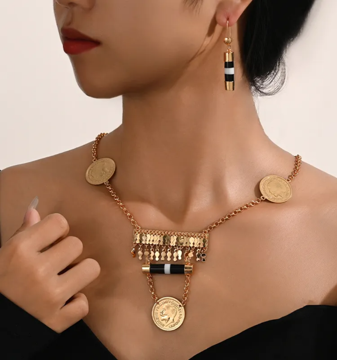 Best seller Arabic Fashion Jewelry set,RaySha Jewelry Someta×coins Collection