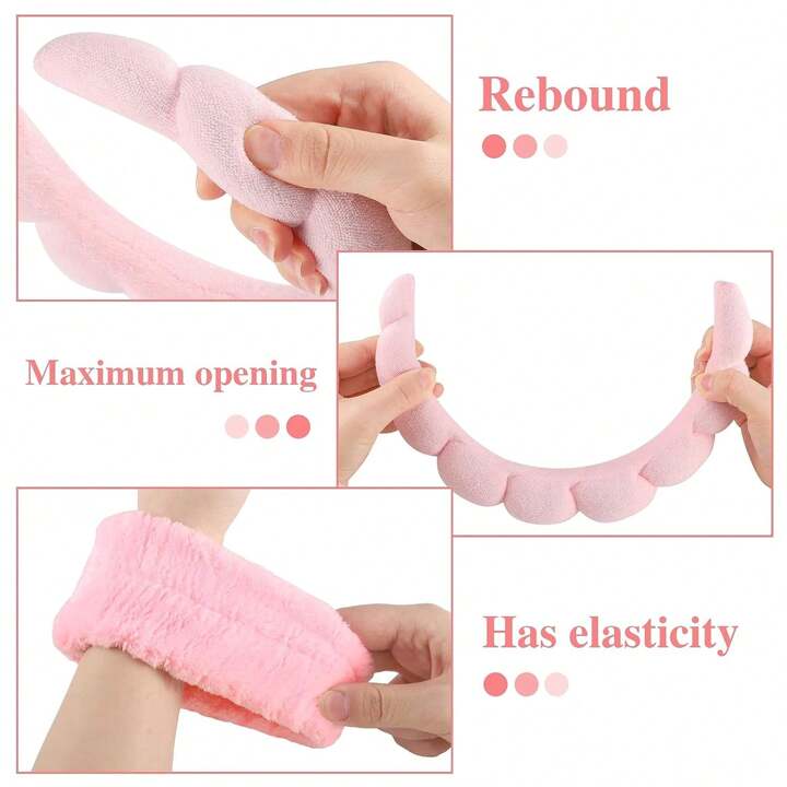 3-Piece Skincare Set (Headband + 2 Wristbands)