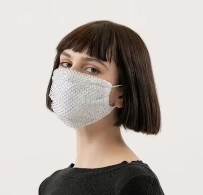 Face Mask with Rhinestone