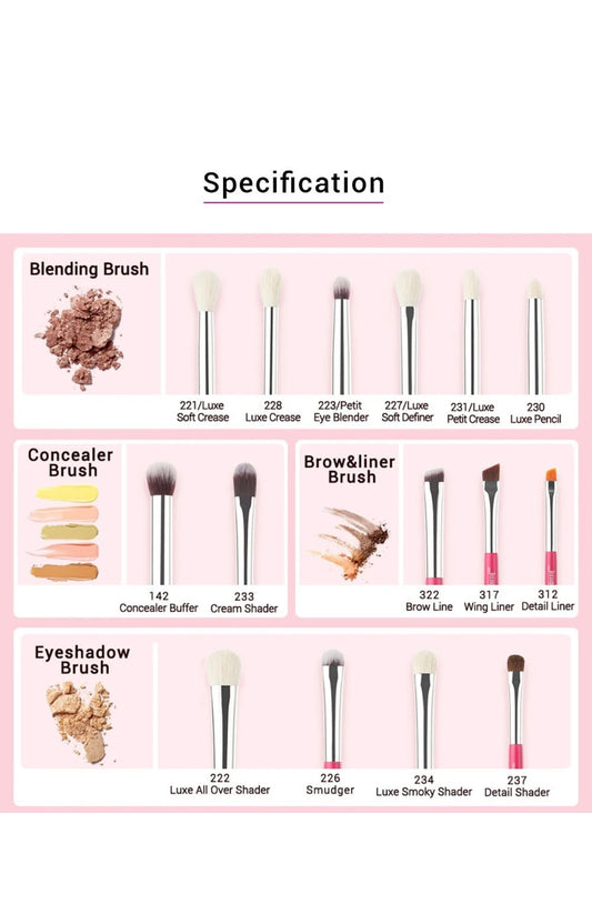 Jessup 15-Piece Eye Brush Set