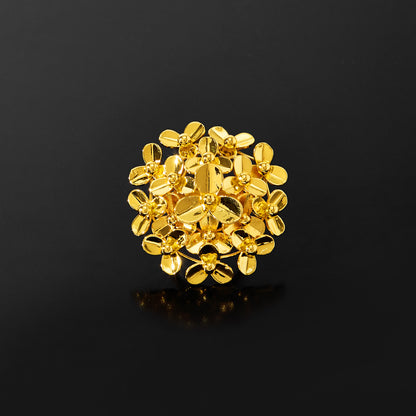 Trendy Jewelry Fashion Gold Plated Copper Dubai Engagement Bridal Ring