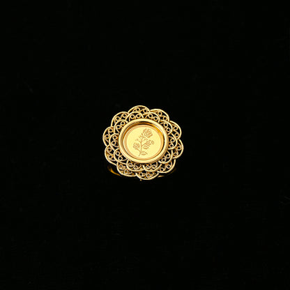 Hot Quality Fashion Tendy 14k 18k Copper Jewelry Gold Plated Exquisite Bridal Cheap Flower Ring