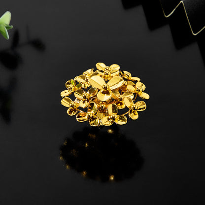 Trendy Jewelry Fashion Gold Plated Copper Dubai Engagement Bridal Ring