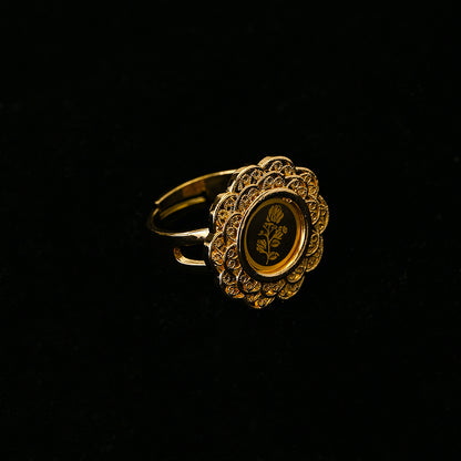 Hot Quality Fashion Tendy 14k 18k Copper Jewelry Gold Plated Exquisite Bridal Cheap Flower Ring