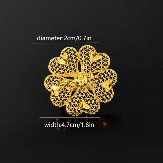 High Quality Copper Jewelry Women Fashion Luxury 18K Gold Plated Colored Wedding Trendy Ring