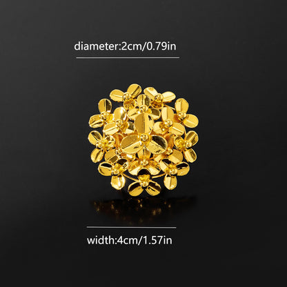 Trendy Jewelry Fashion Gold Plated Copper Dubai Engagement Bridal Ring