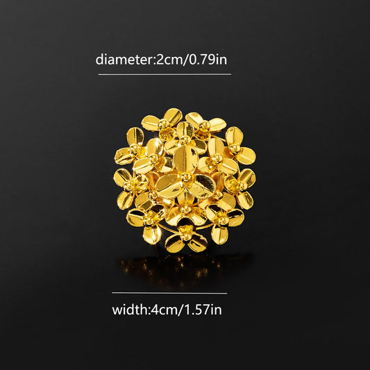 Trendy Jewelry Fashion Gold Plated Copper Dubai Engagement Bridal Ring