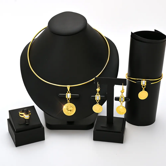 Aset of coin pendant collar , RaySha Jewellery Someta Collection