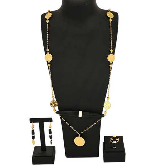 New Arabic Fashion design Geometric pendant Necklace - RaySha Jewelry Someta × Coins Collection